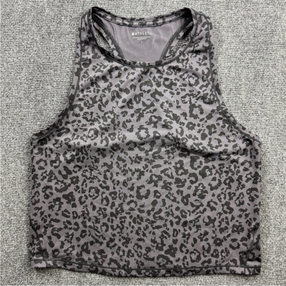 Athleta Leopard Crop Tank